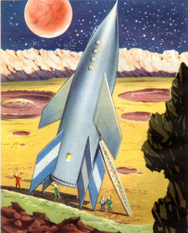 ON THE MOON, in Roy Mann's SCIENCE FICTION Comic Art Gallery Room