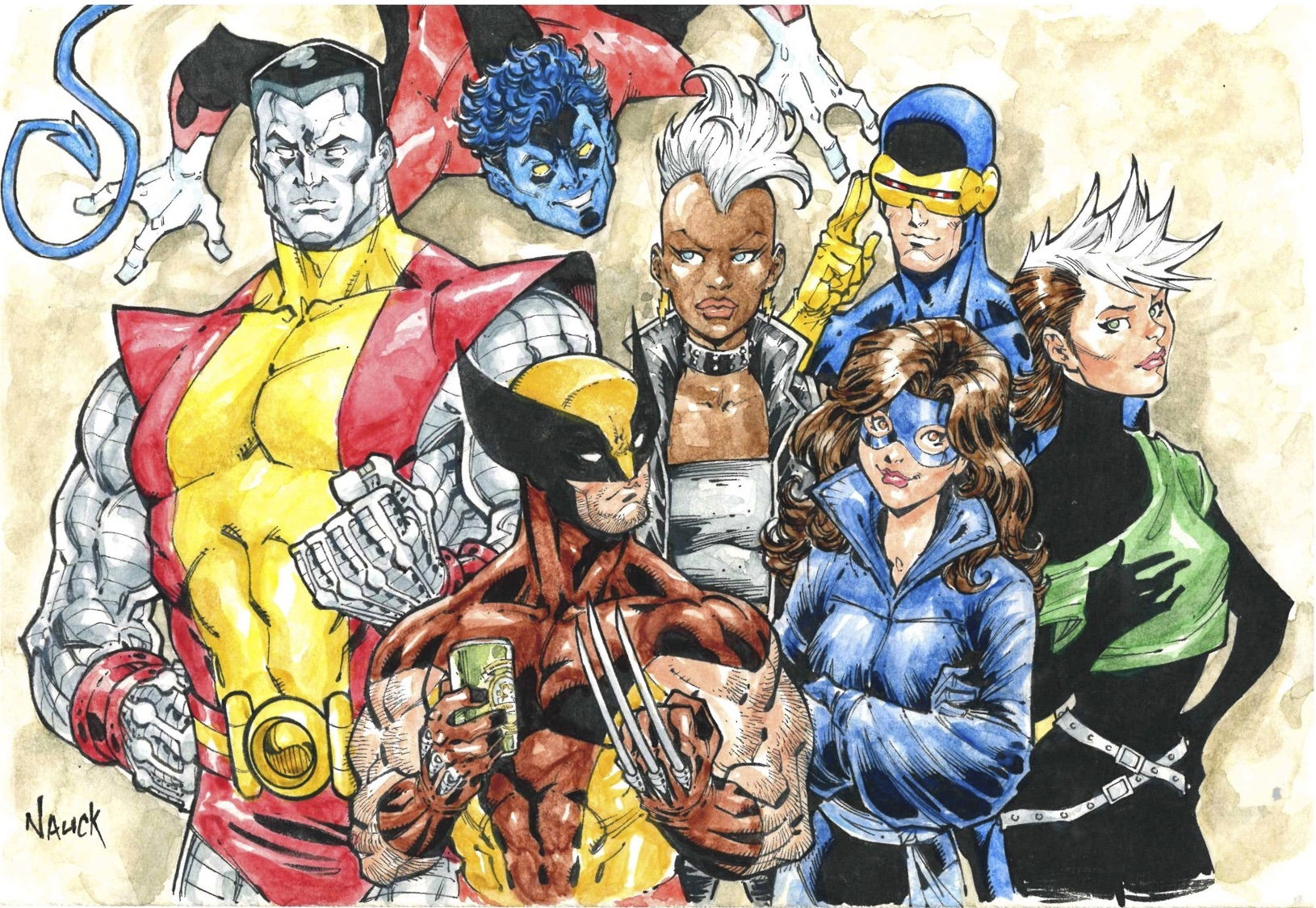 Todd Nauck's X-Men, in Chad Garrett's Nauck, Todd Comic Art Gallery Room