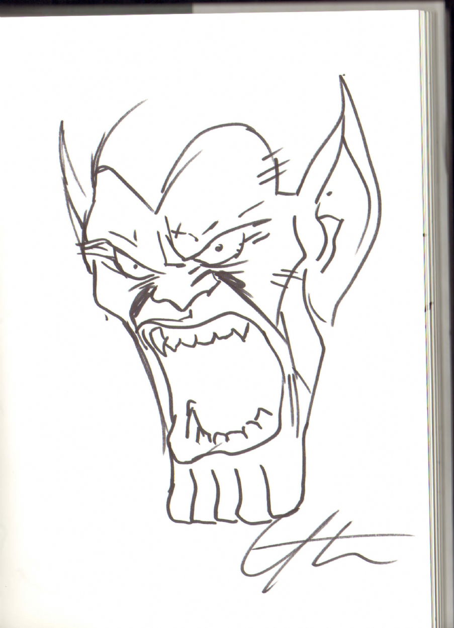 Greg Horn's Skrull Quick Sketch , in Chad Garrett's Horn, Greg Comic ...