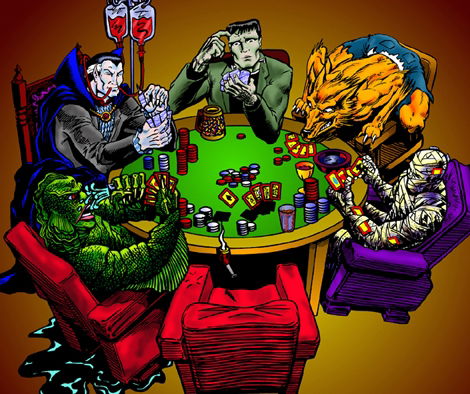 MONSTERS PLAYING POKER , in Karen/Charles Stidham's Superheros ...