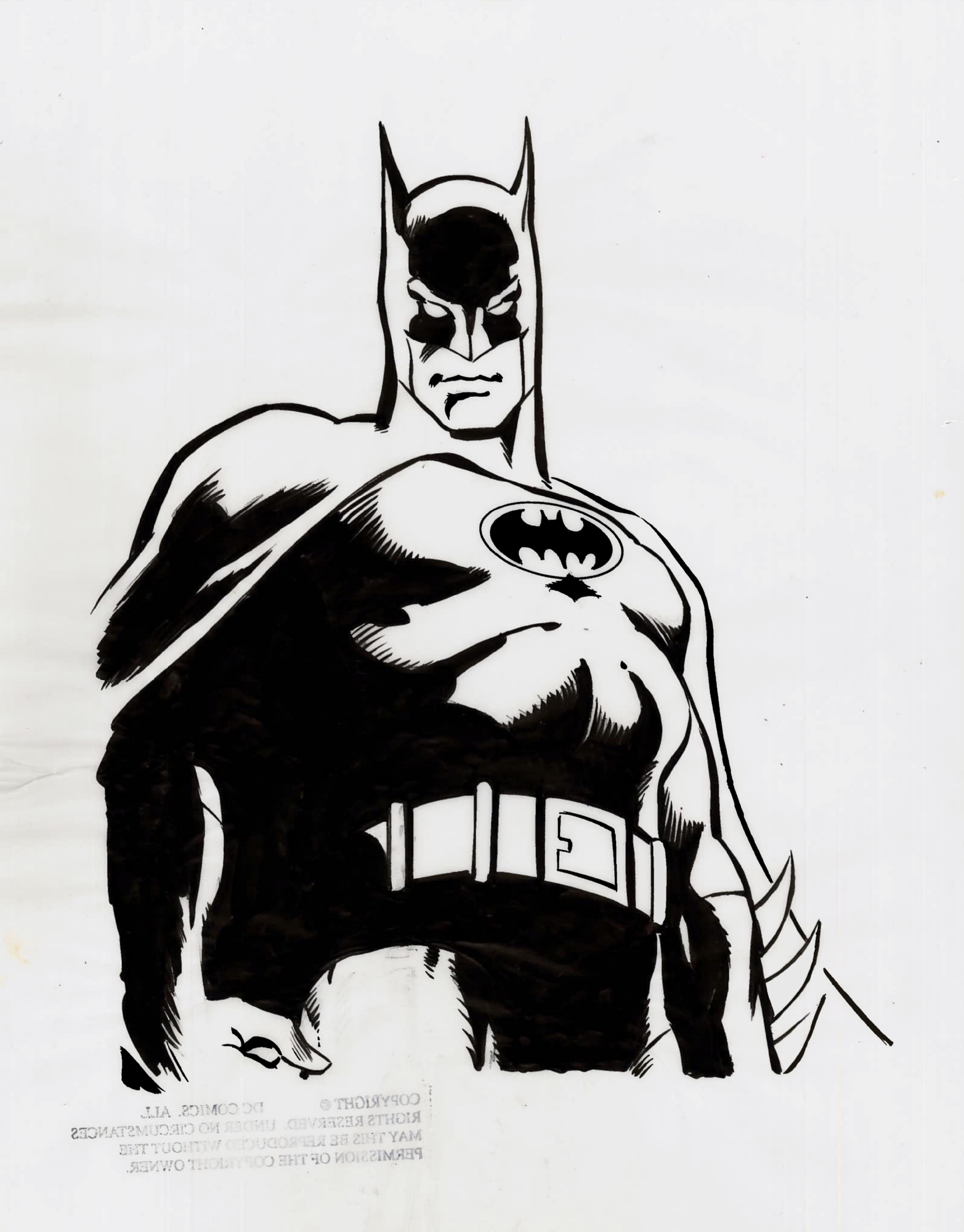 Рисунок бэтмена карандашом