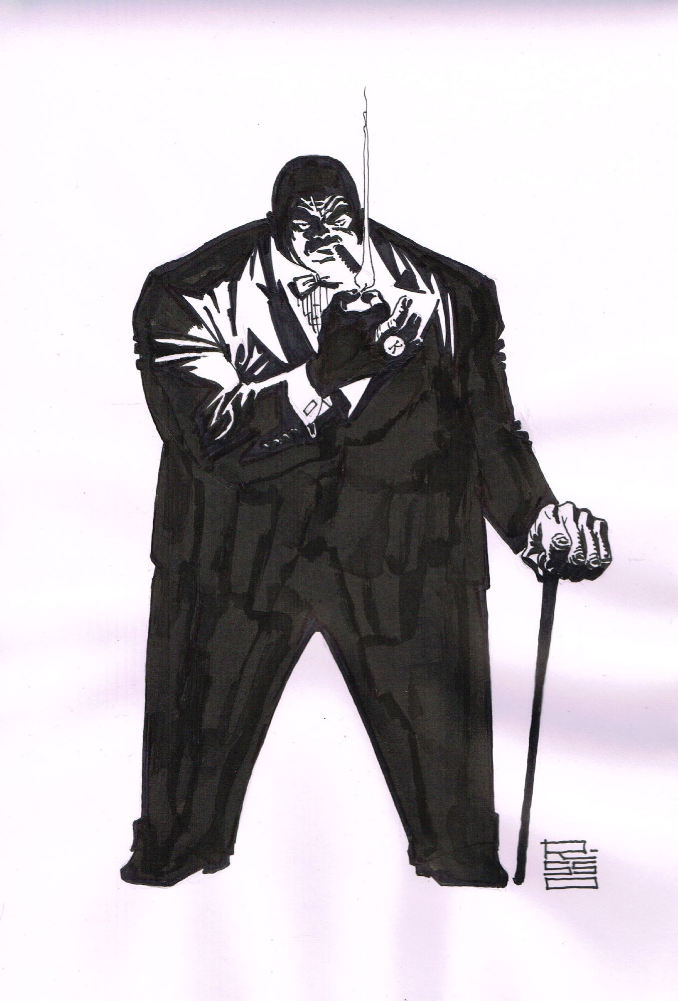 Art & Collectibles Kingpin Ink Drawing Original Art Pen & Ink etna.com.pe