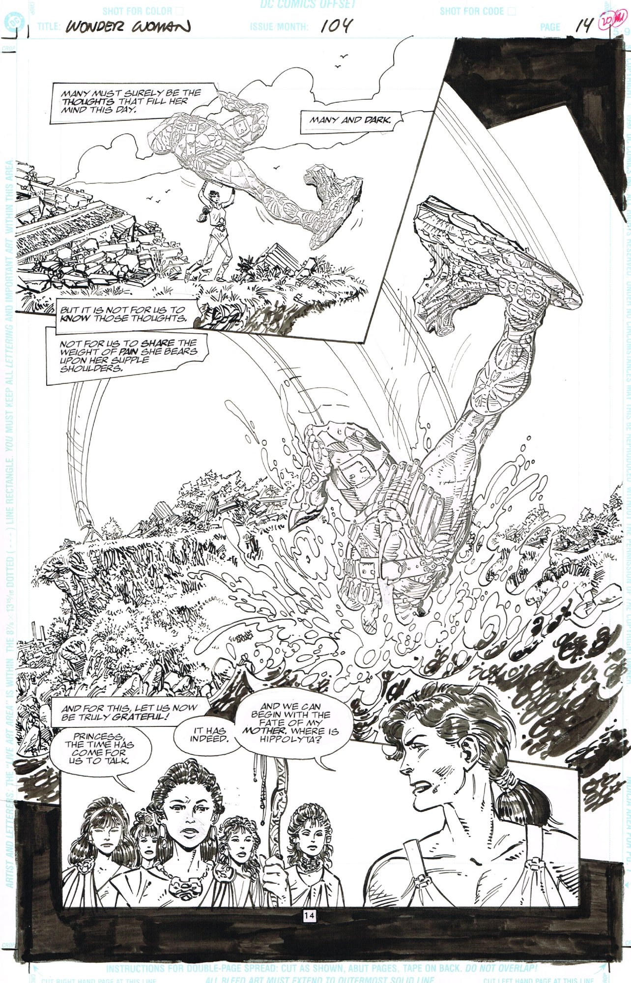 Wonder Woman #104 pg20 Comic Art