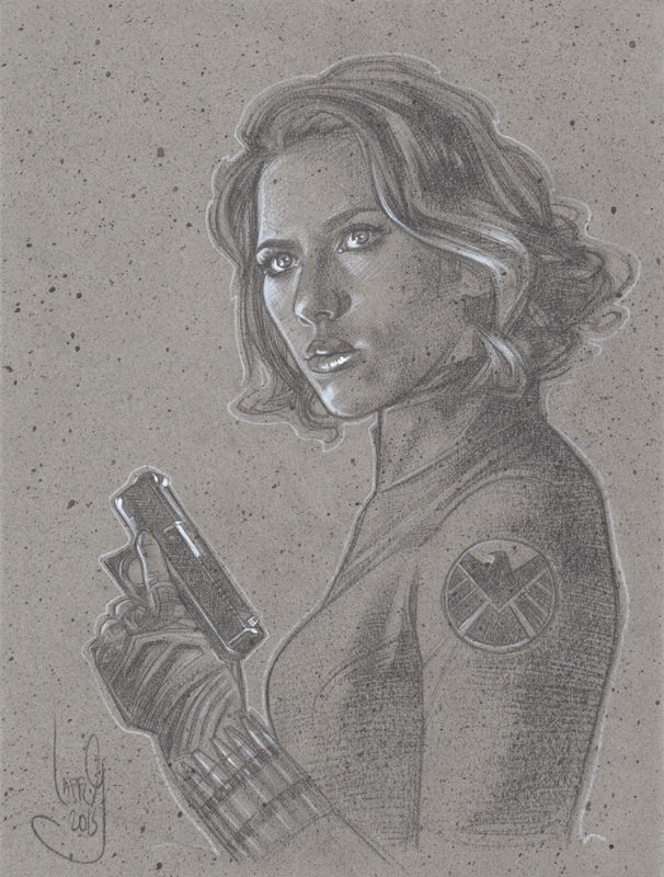 Black Widow, in Jeff Lafferty's Movie Art Comic Art Gallery Room