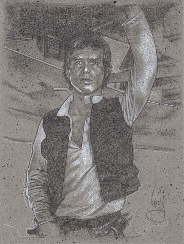 Han Solo, in Jeff Lafferty's Movie Art Comic Art Gallery Room