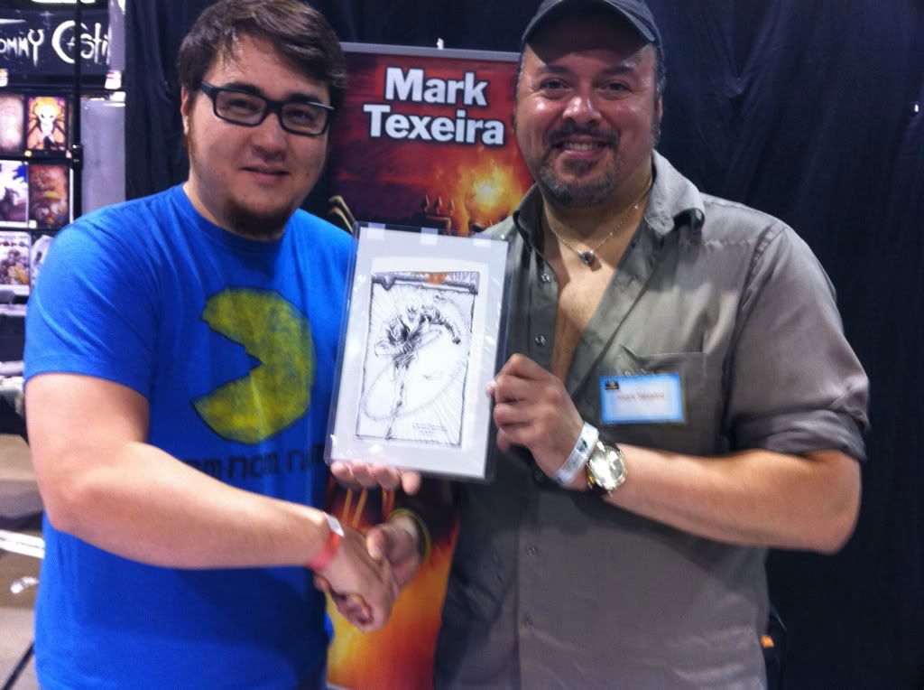 cgc MARK TEXEIRA sketch of GHOST RIDER signed by GARY FRIEDRICH, in ...