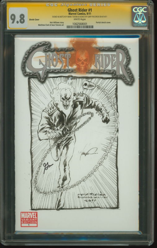 MARVEL COMICS GHOST RIDER MARK TEXEIRA ORIGINAL ART SKETCH CARD