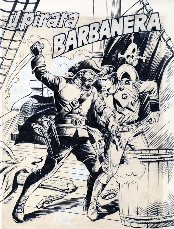 IL PICCOLO RANGER - N.223 IL PIRATA BARBANERA, in Giancarlo ORAZI's GAMBA  Francesco (covers & various) Comic Art Gallery Room