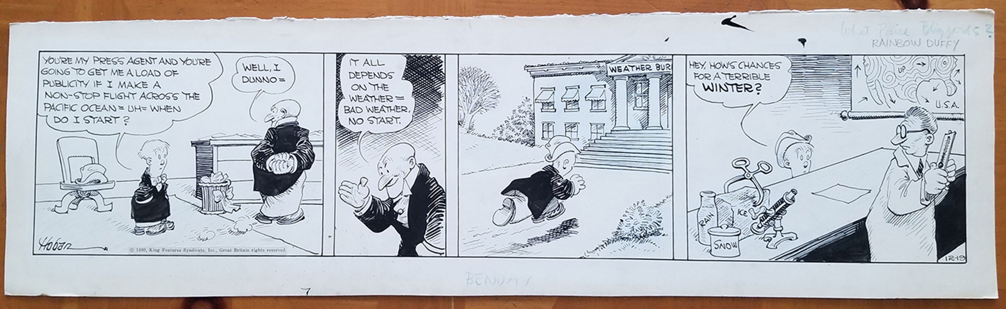 RAINBOW DUFFY VINTAGE 1930 DAILY STRIP BY WALTER HOBAN, in Bill Leach's ...