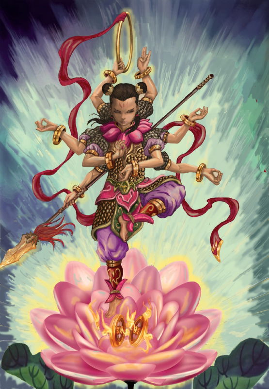 nezha the third lotus prince, in toni solanes's galeria de superheroes ...