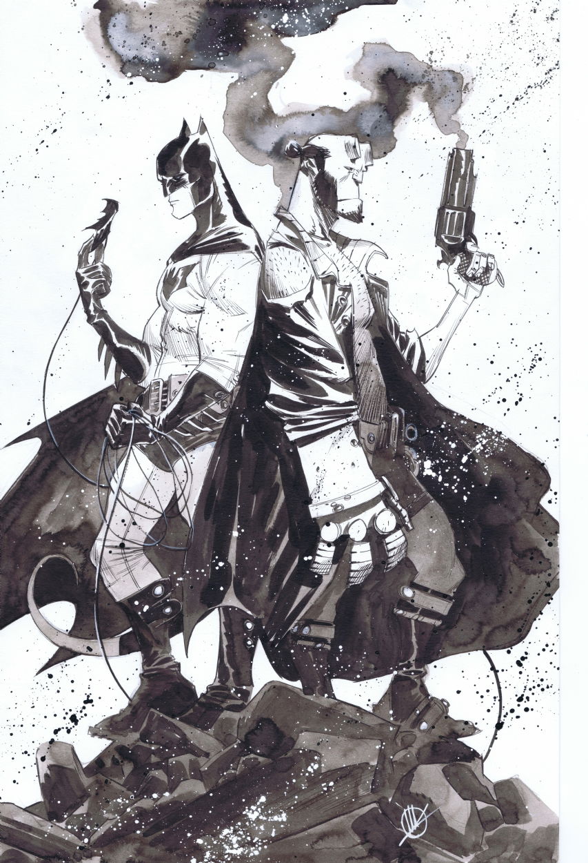 Batman/Hellboy By Matteo Scalera, In Etienne Estorge's Art For Sale ...