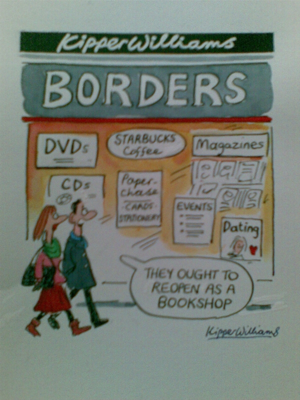 Borders Cartoon, by Kipper Williams, in Marcus Gipps's Bits & Pieces Comic  Art Gallery Room