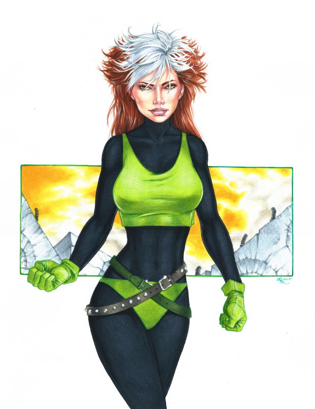 Rogue 80s , in Rhiannon Owens's Marvel Color Comic Art Gallery Room