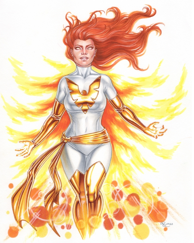 Phoenix of the White Crown, in Rhiannon Owens's Marvel Color Comic
