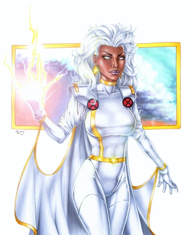 90s Storm , in Rhiannon Owens's Marvel Color Comic Art Gallery Room