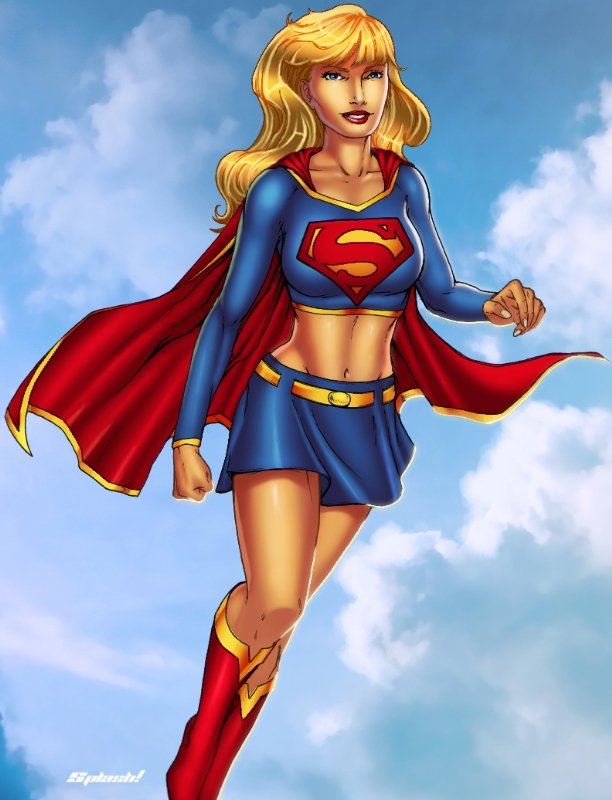 Supergirl , in Rhiannon Owens's DC Color Comic Art Gallery Room