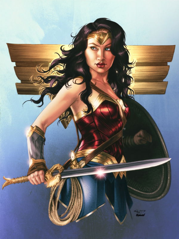 Wonder Woman Movie Incarnation In Rhiannon Owens S Dc Color Comic Art Gallery Room