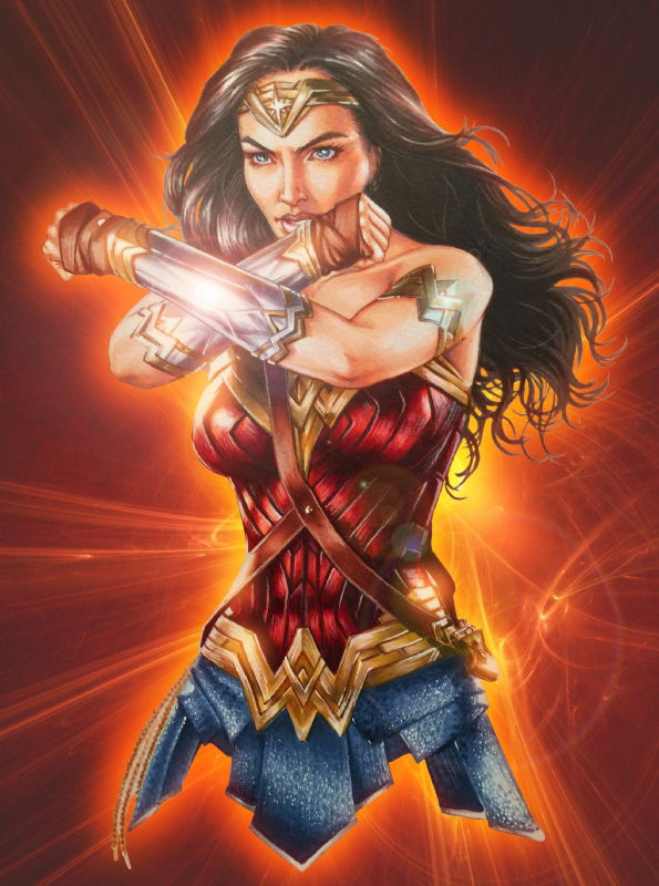 Wonder Woman, Gal Gadot , in Rhiannon Owens's DC Color Comic Art ...