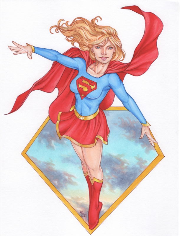 Supergirl , in Rhiannon Owens's DC Color Comic Art Gallery Room