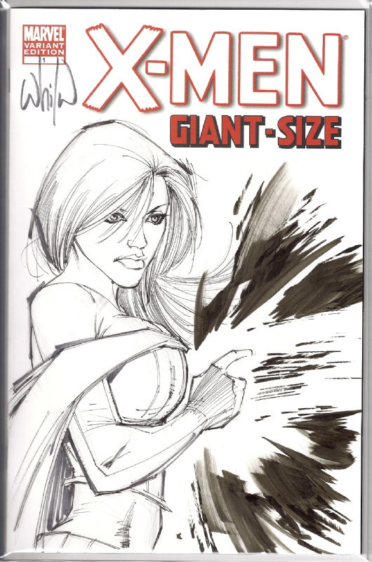 X-Men Giant Size 1 Sketch Cover by Whilce Portacio (White Queen), in ...