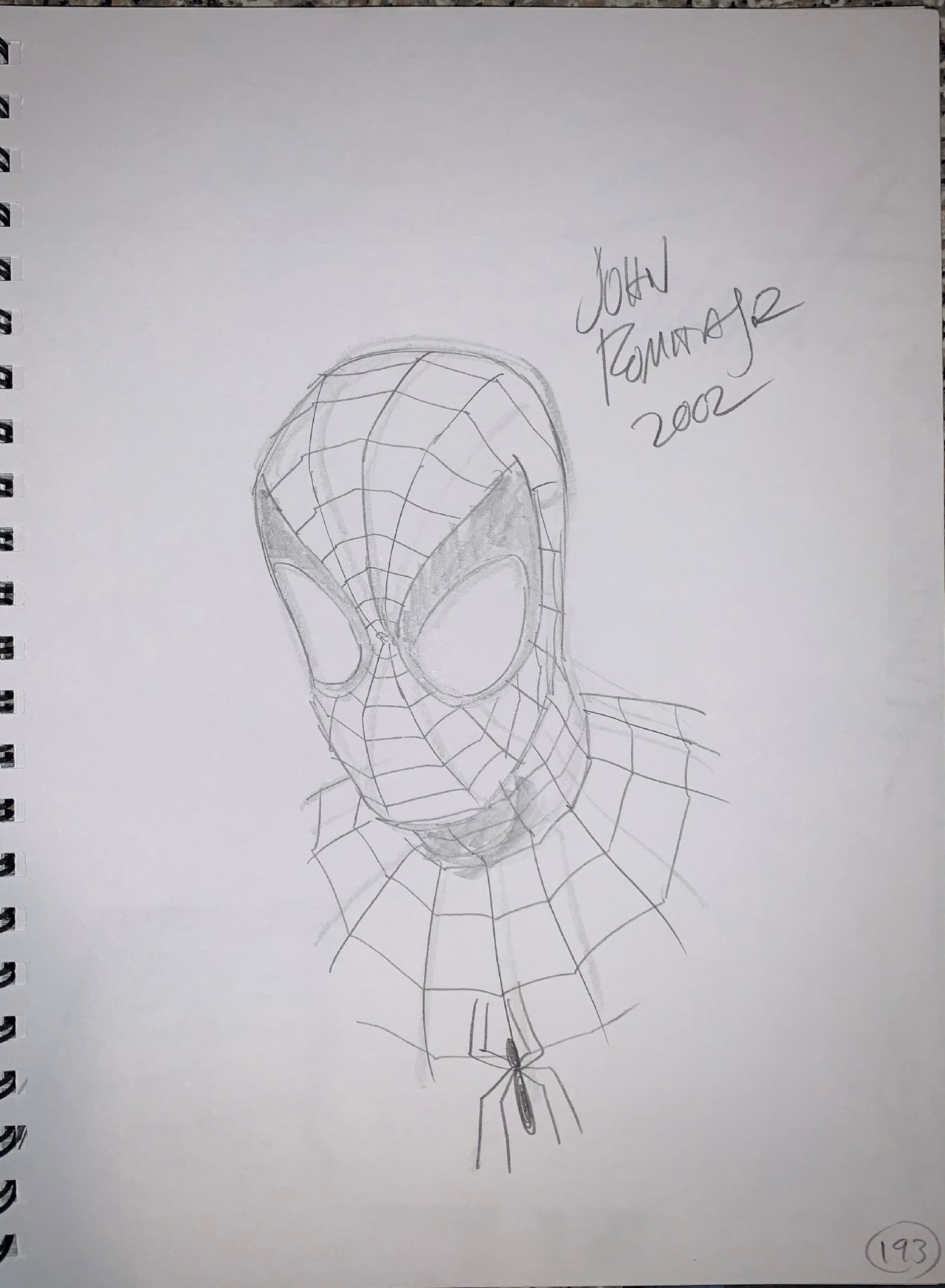 Spider-Man, in Lou Valenti's John Romita Jr. Comic Art Gallery Room