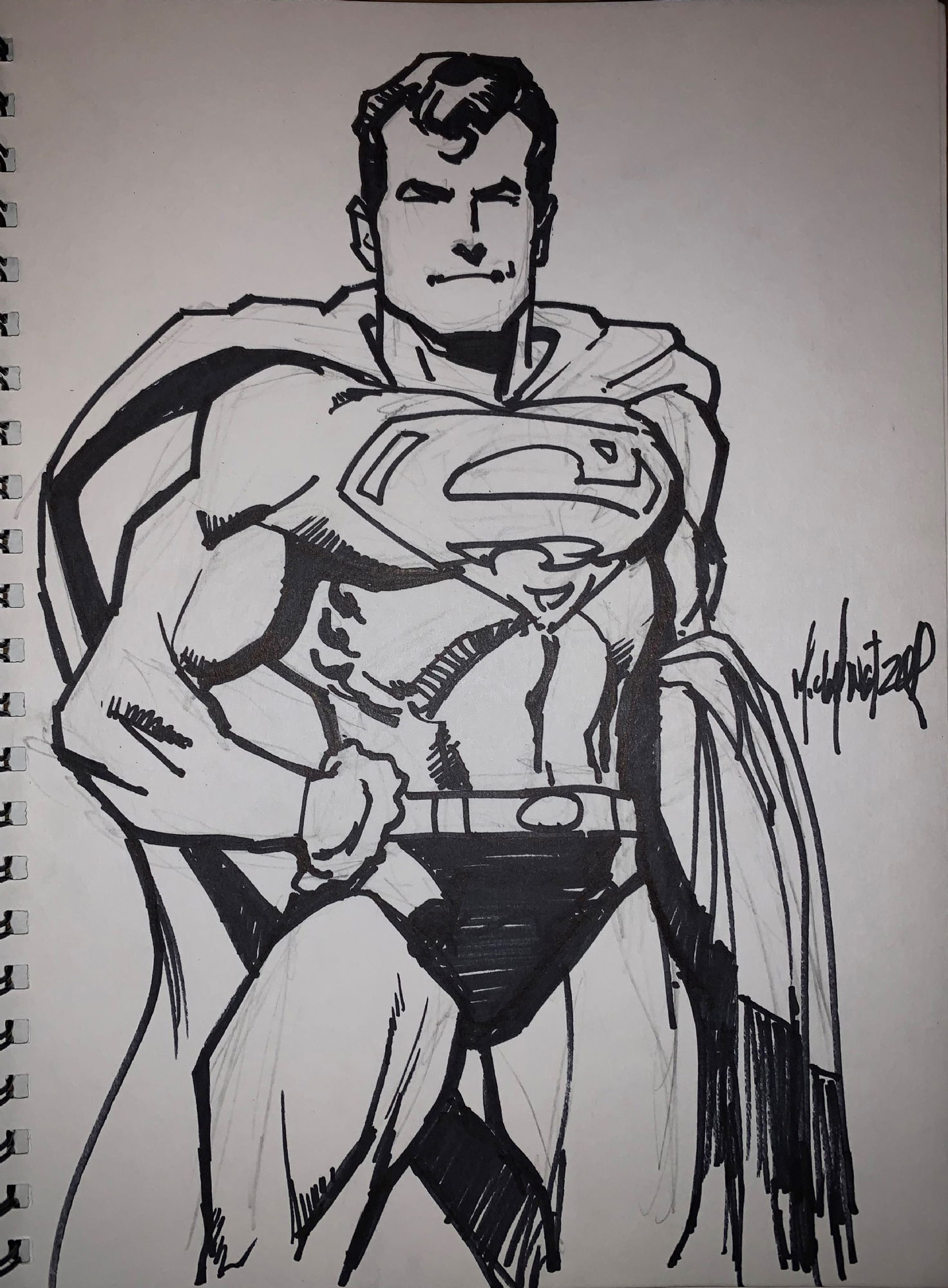 Superman, in Lou Valenti's Michael Netzer Comic Art Gallery Room