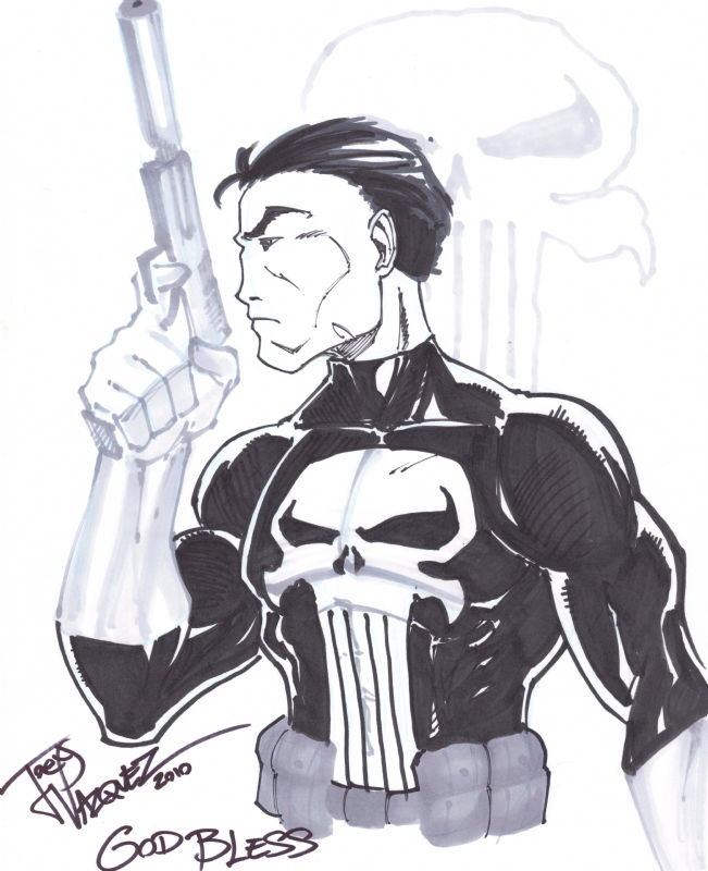 The Punisher By Joey Vazquez, in Eric Marshall's Joey Vazquez Comic Art ...