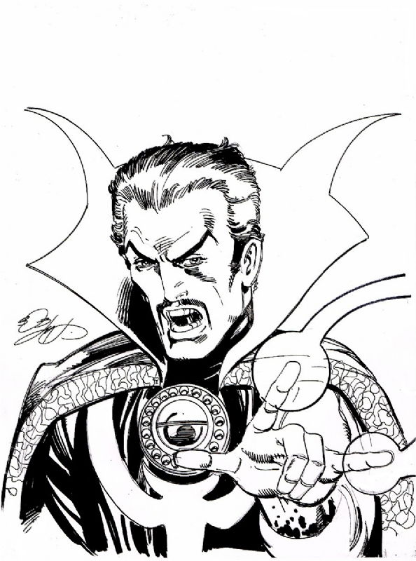 Strange, Dr Strange, in Neil M's The Art of Comics Comic Art Gallery Room