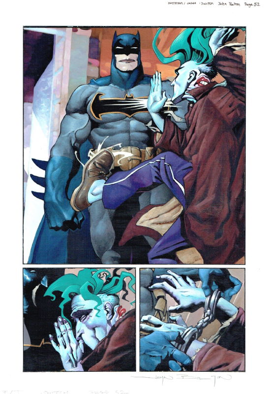 Batman / Joker : switch pg 52 , in Jean-Michel Anneau's John Bolton Comic  Art Gallery Room