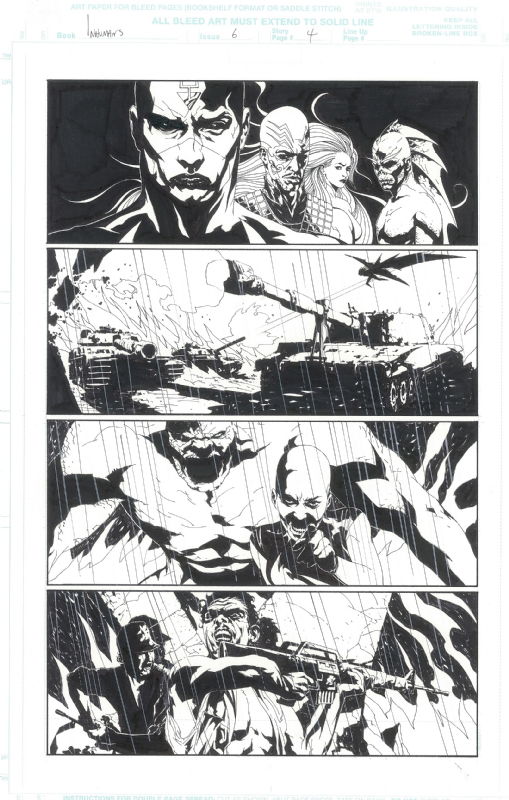 Inhumans 6 pg 4, in Jean-Michel Anneau's Jae Lee Comic Art Gallery Room