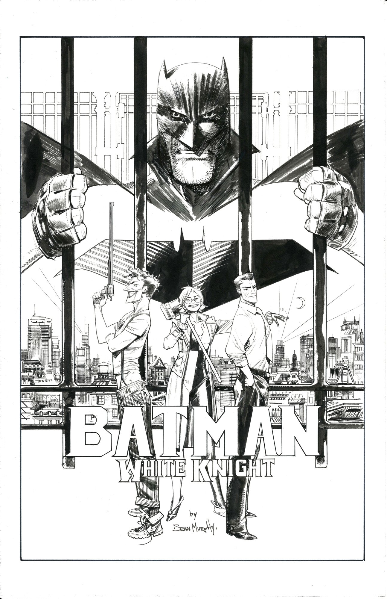 Batman White Knight Deluxe edition Cover Sean Gordon Murphy, in Dean  Abraham's DC Covers Comic Art Gallery Room