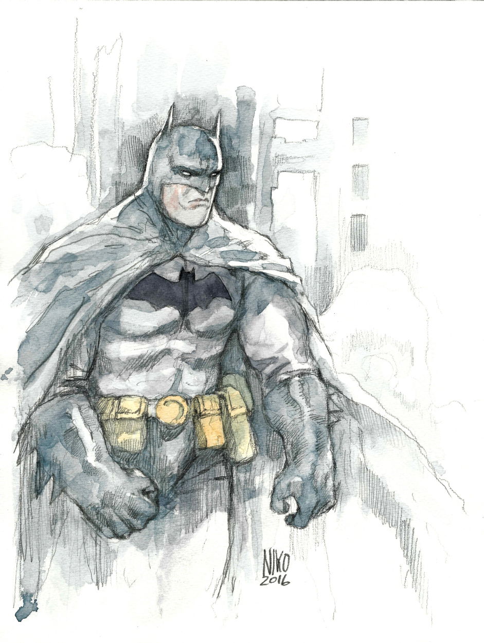 Batman Niko Henrichon, in Dean Abraham's Batman Comic Art Gallery Room