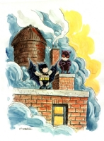 Batman and Catwoman  Charles Paul Wilson III Comic Art