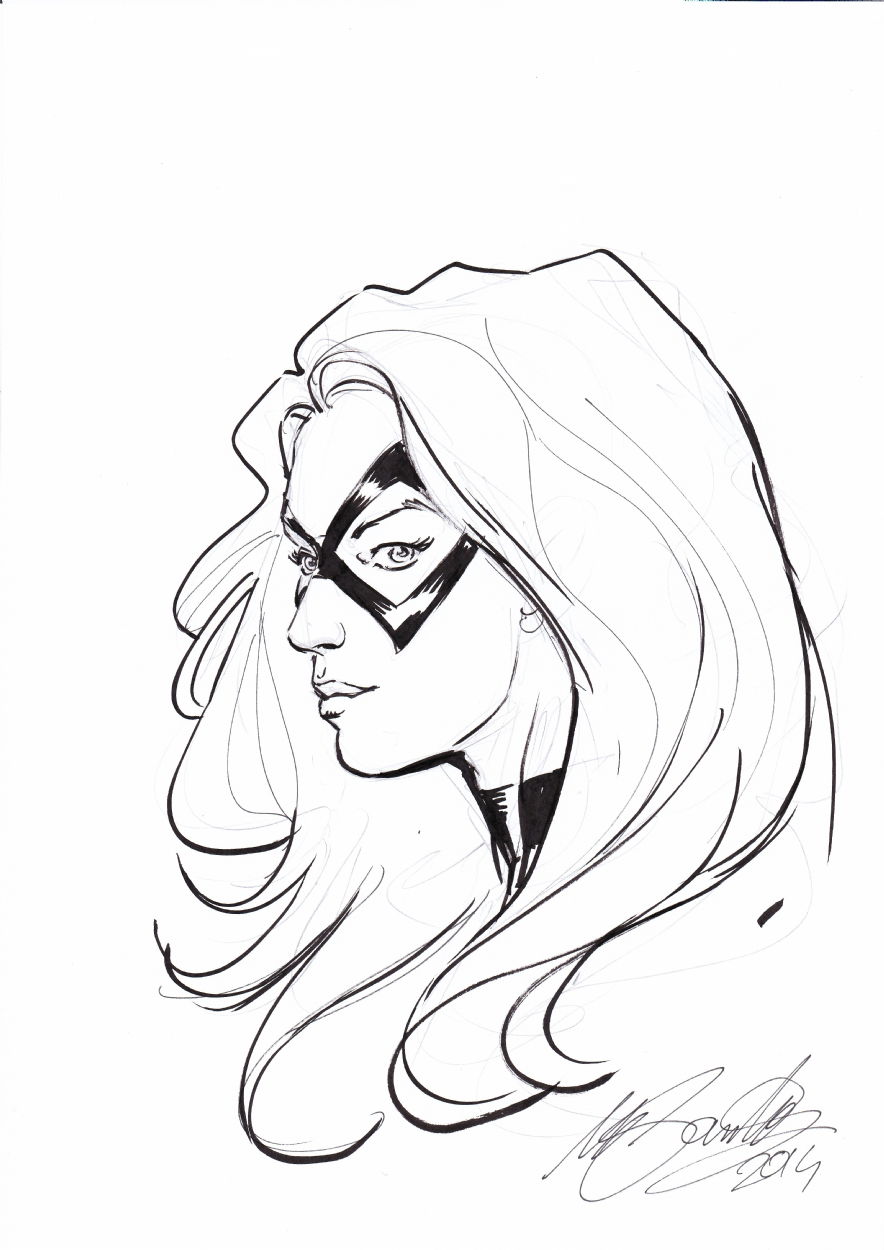 Miss Marvel Marco Santucci, in Dean Abraham's Sketch Club 2014 Comic ...