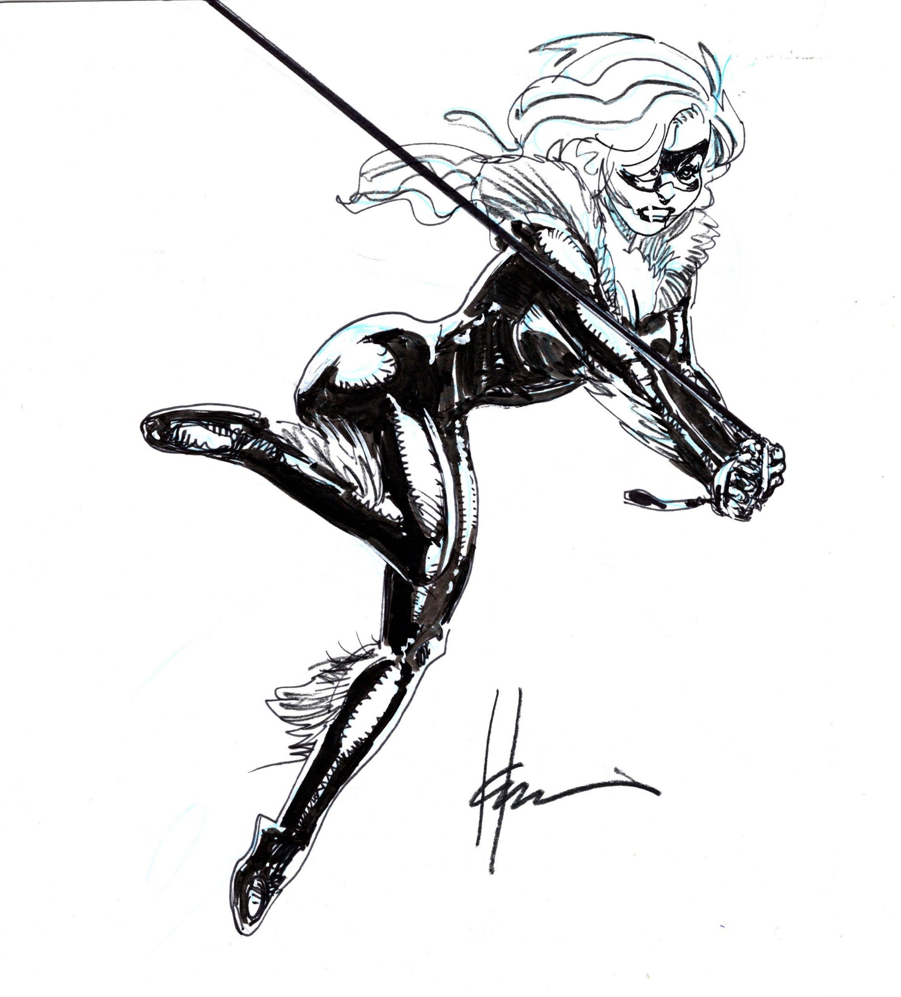 HOWARD CHAYKIN SIGNED BLACK CAT ORIGINAL ART-7 X 8 1/2!, in Steve ...