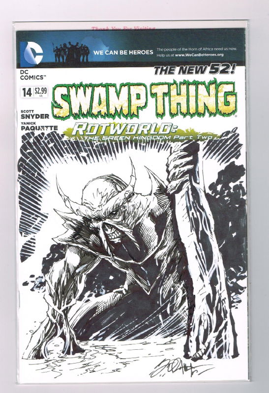 SWAMP THING ORIGINAL SKETCH COVER ART SHELBY ROBERTSON SIGNED!, in ...