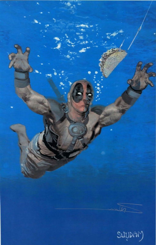 DEADPOOL NIRVANA PARODY PRINT SIGNED ARTHUR SUYDAM, in Inkwell Awards's ...