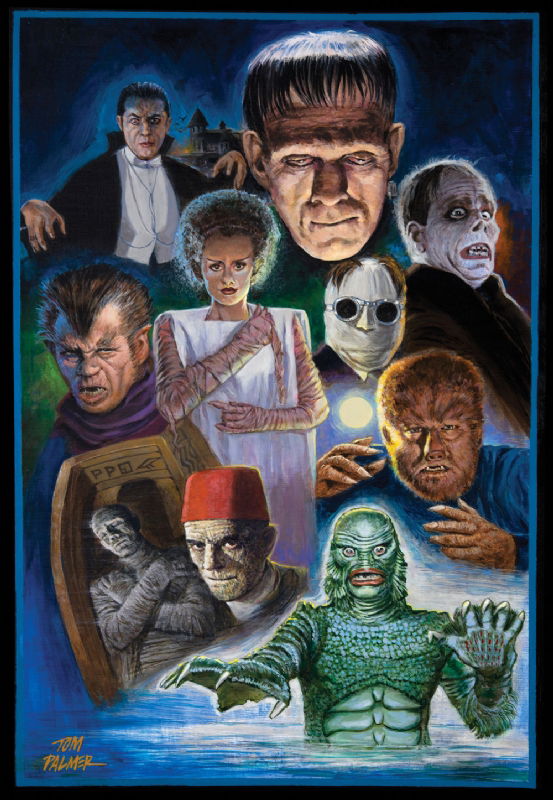 UNIVERSAL MONSTERS PRINT SIGNED TOM PALMER, in Inkwell Awards's Prints ...