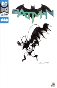 BATMAN SKETCHCOVER ORIGINAL INKED ART SIGNED CHARLES PAUL WILSON III Comic Art