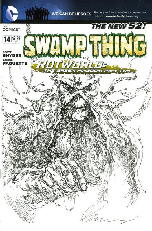 SWAMP THING INK SKETCH SIGNED BY BUZZ, in Inkwell Awards's ...