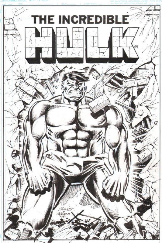 Hulk inked by Gerry Acerno, in Inkwell Awards's 2014 Joe Sinnott Inking ...