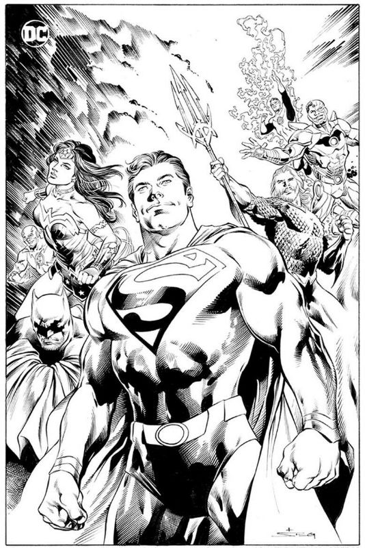 Superman JLA Justice League ORIGINAL ART SIGNED IVAN REIS & MARK ...