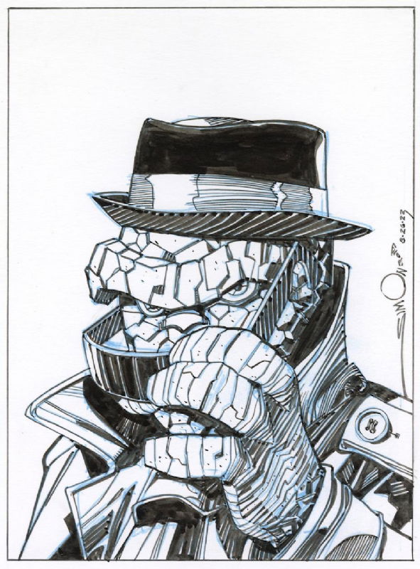 THING ORIGINAL PENCILS & INKS ART LOT SIGNED WALT SIMONSON, in Inkwell ...