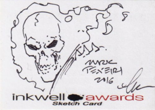 MARVEL COMICS GHOST RIDER MARK TEXEIRA ORIGINAL ART SKETCH CARD