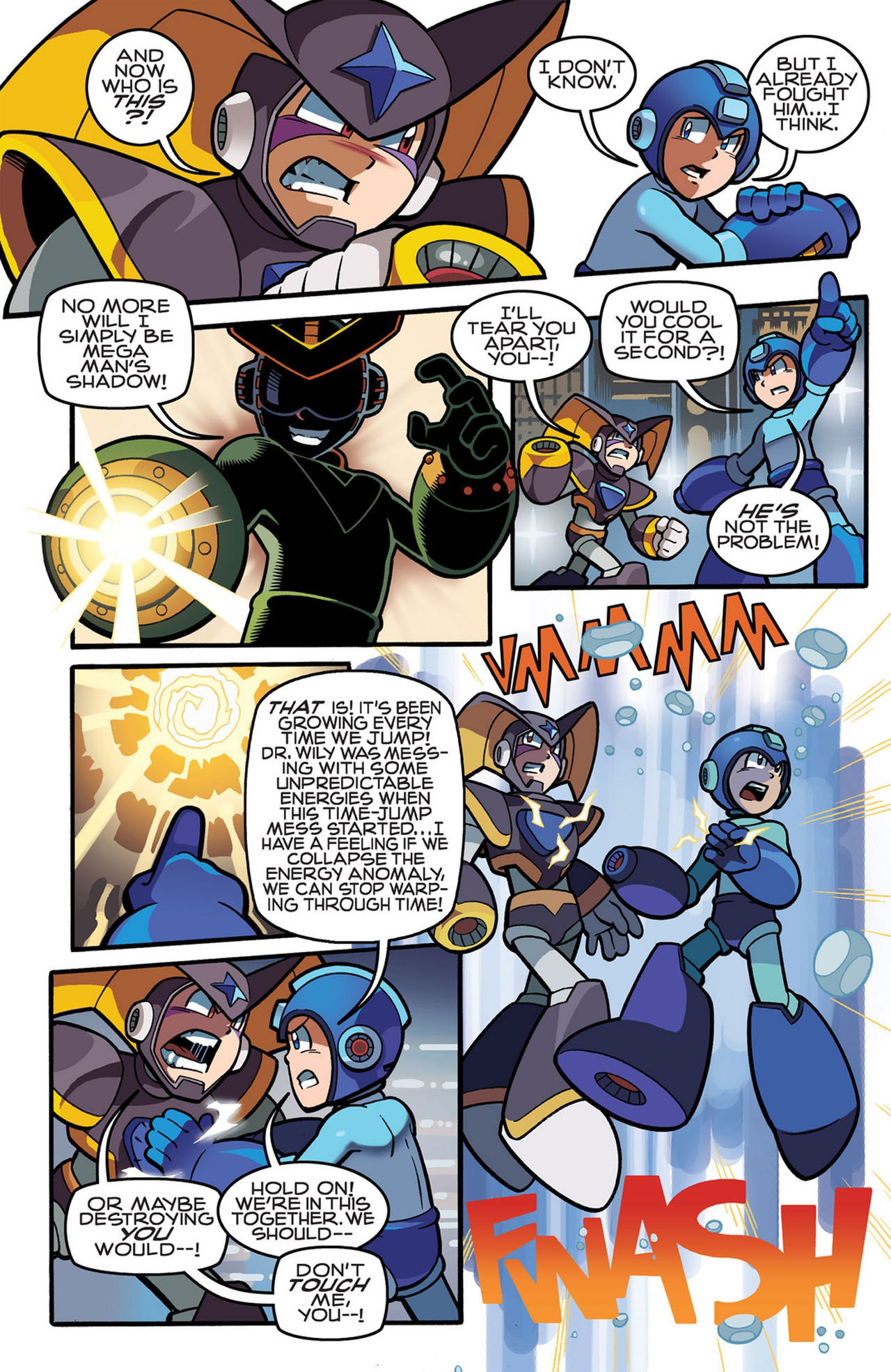 Mega Man Page 17 Bass And Mega Man Unite No More Will I Simply Be Mega Man S Shadow Quint Or Mega Man Shadow Looms In The Future In Andreas G S Original