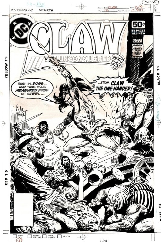 Joe Kubert Claw the Unconquered #13 Cover (1978), in David K's Joe