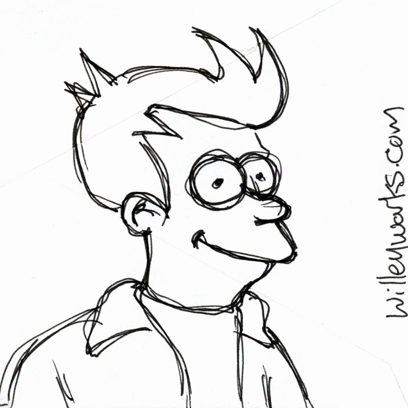 Philip J Fry Futurama Sketch By Robert Summers In Philip R Freys Misc Tv Art And Characters