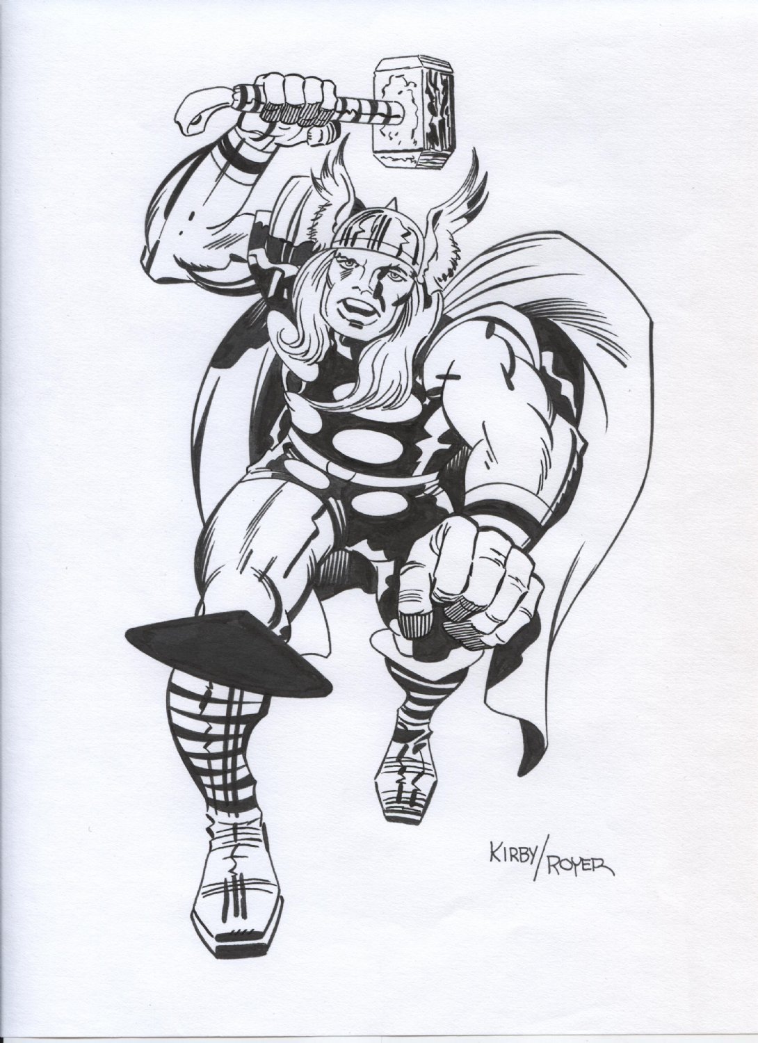 ROYER, MIKE / based on JACK KIRBY pencils - Thor, in Stephen Donnelly's  ROYER, MIKE - DC & Marvel characters art with Jack Kirby Comic Art Gallery  Room