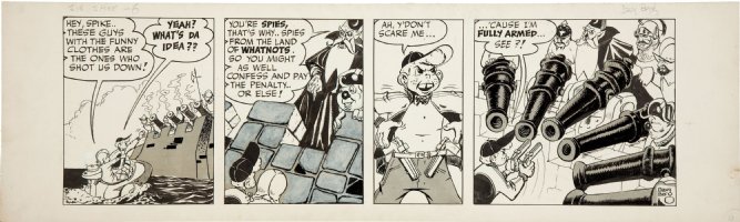 BERG, DAVE - Sir Spike daily #6, navel guns Comic Art