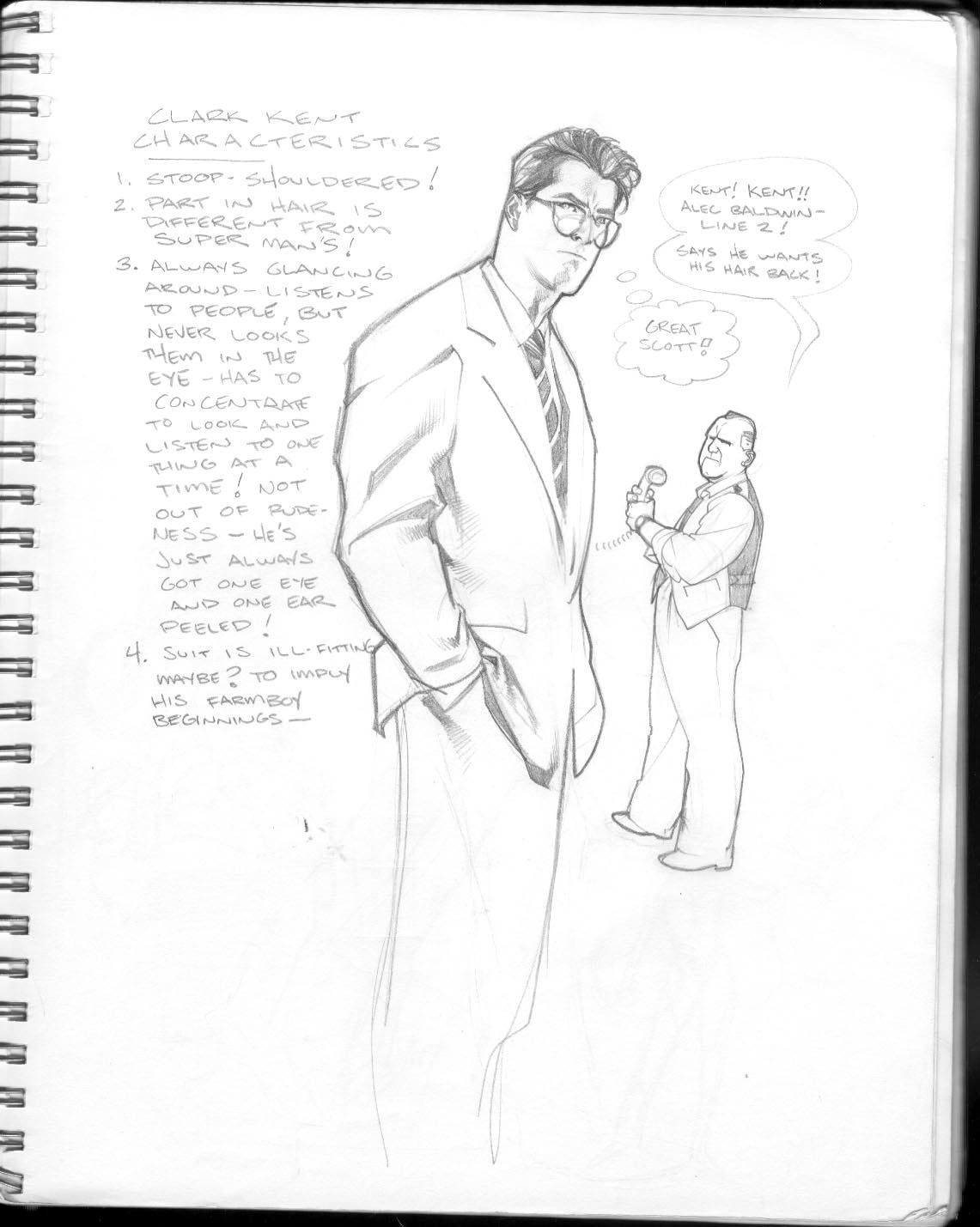 HUGHES, ADAM - Sketchbook 1999 page N, in Stephen Donnelly's HUGHES ...